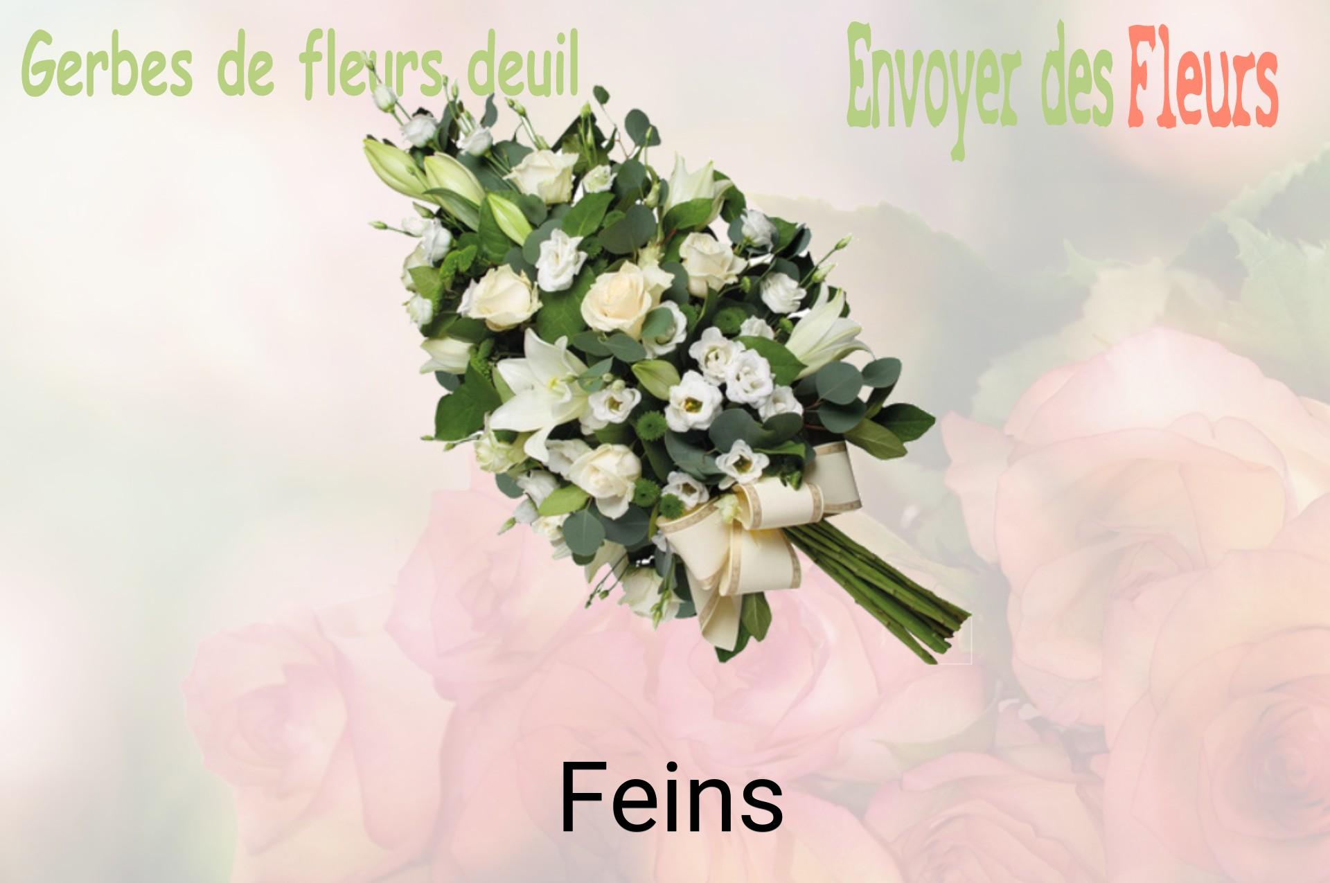 Gerbe de fleurs de deuil livrée à Feins